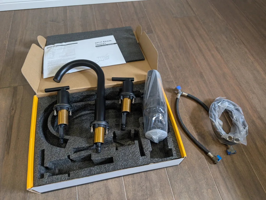 Brand New Matte Black Bathroom Faucet For Sale image indicator(2)