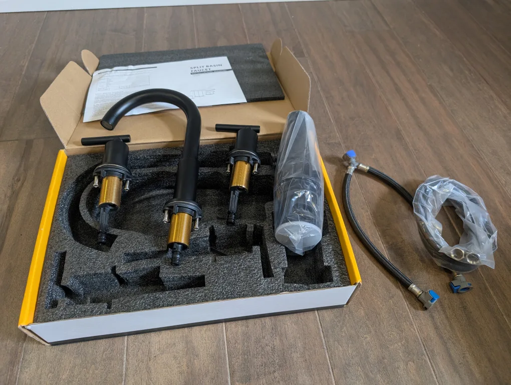 Brand New Matte Black Bathroom Faucet For Sale image indicator(3)