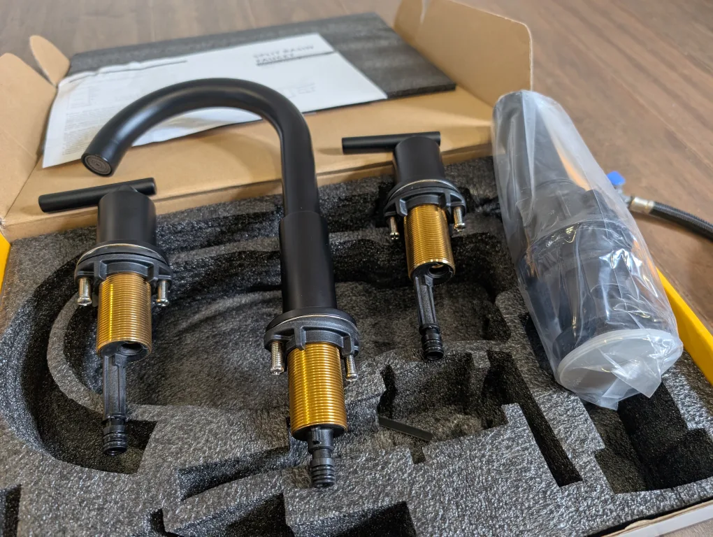 Brand New Matte Black Bathroom Faucet For Sale image indicator(4)