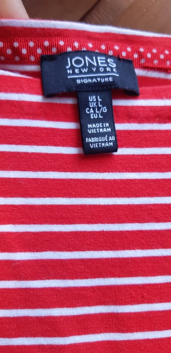 Jones New York Signature Striped Top image indicator(2)