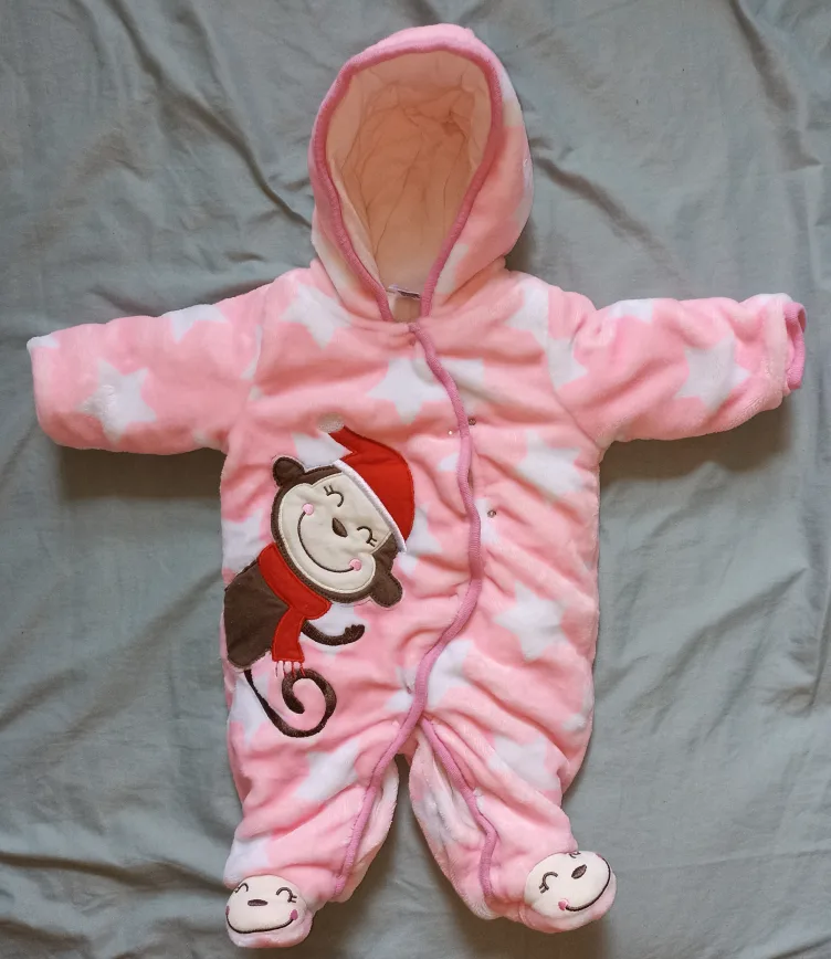 ‼️Sale‼️Carter's 3 Months Pink Monkey Snowsuit thumbnail