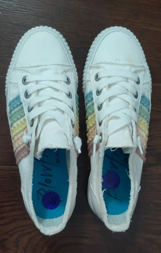 Back to School - Blowfish Malibu Rainbow Sneakers, Size 8 thumbnail