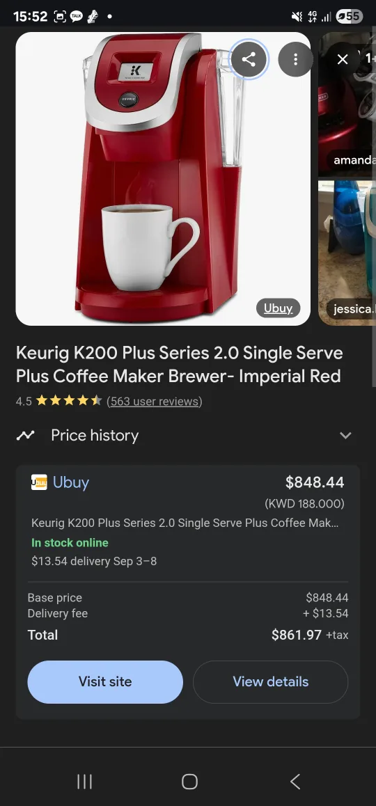 Keurig 2.0 K200 Coffee Maker - Red image indicator(8)