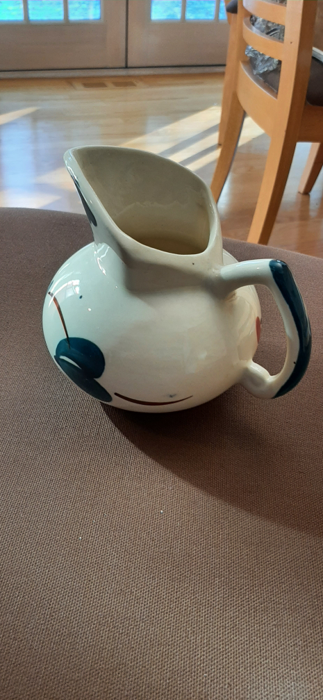Vintage Purinton Slip Ware Pottery Leaves Flower Pitcher