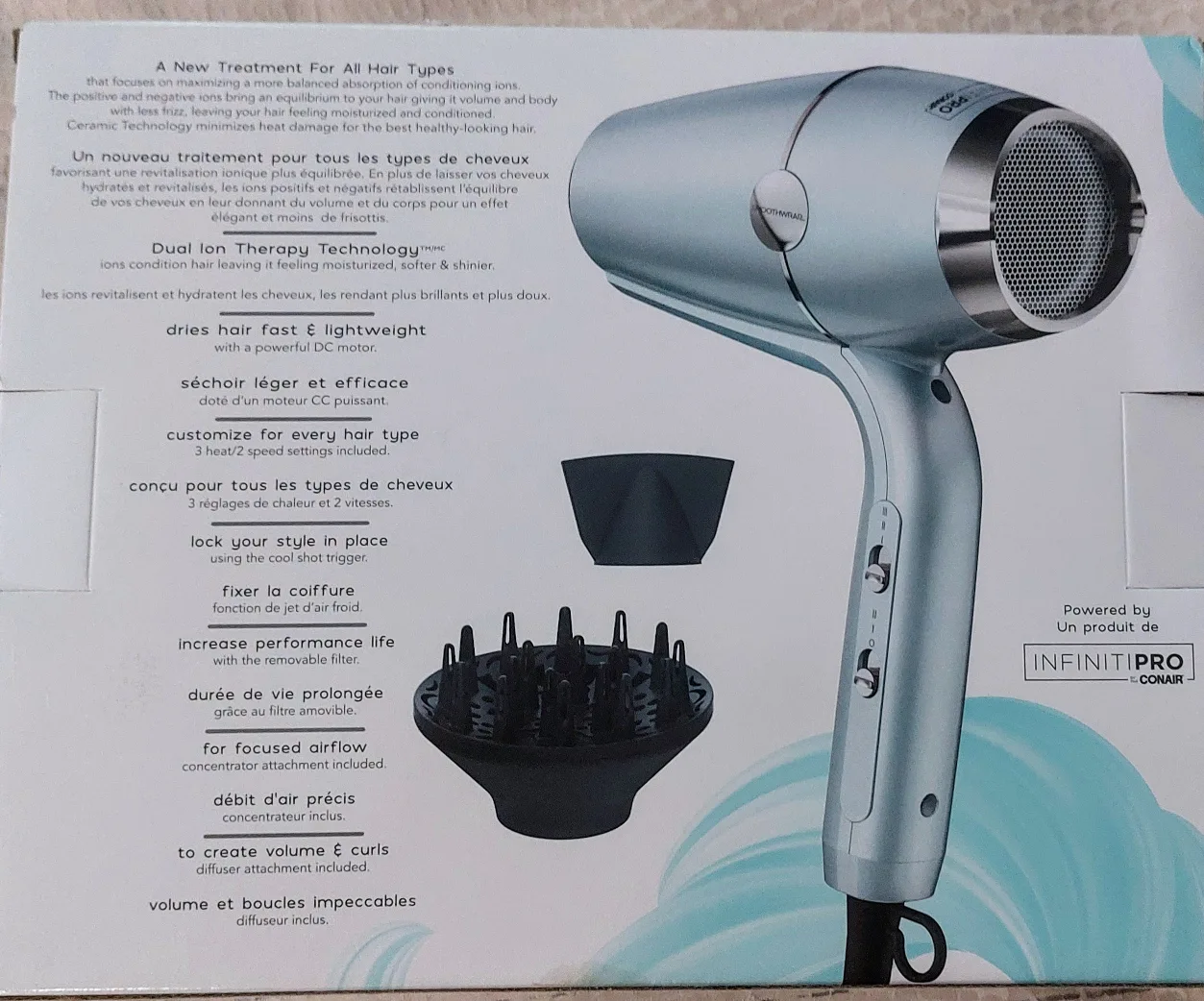 InfinitiPro by Conair Smoothwrap Hair Dryer - New! image indicator(2)