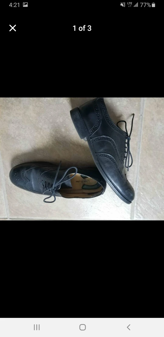 lNun Bush brand Black Leather Dress Shoes