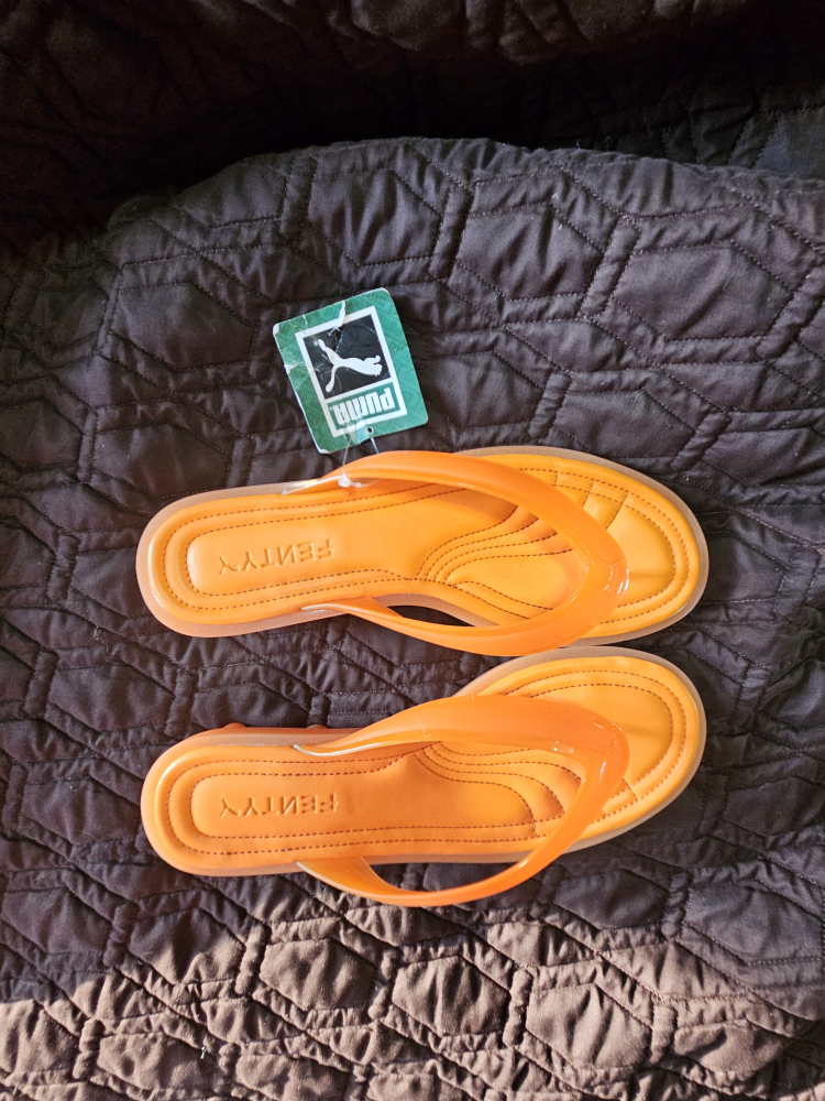 Puma x Fenty Jelly Slides (Sz 9) Orange