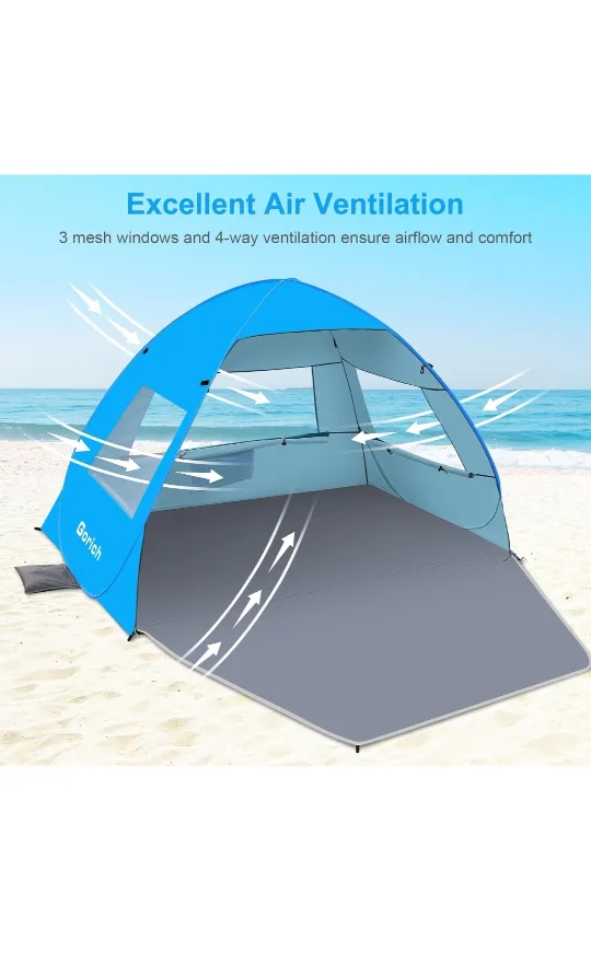 New Gorich Easy Pop Up Beach Tent for 3-4 Person image indicator(5)