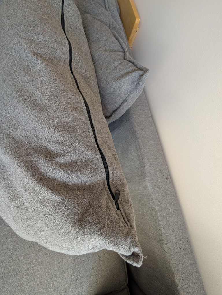 Grey Sectional Sofa with Cushions - photo 5