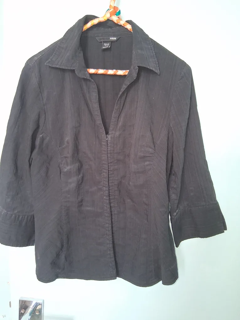 H&M Black Blouse - Size US 16 thumbnail