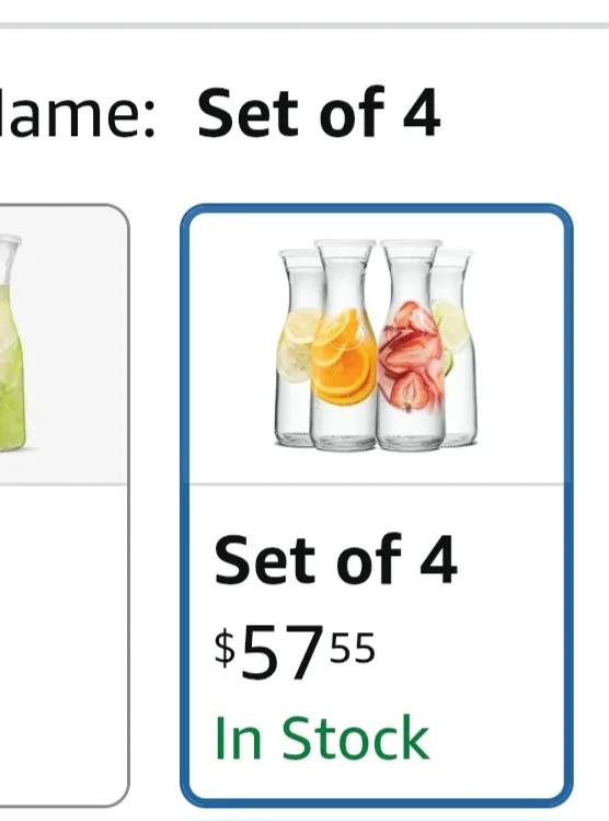 Kook GLASS CARAFE 35 oz Qty.4 image indicator(5)