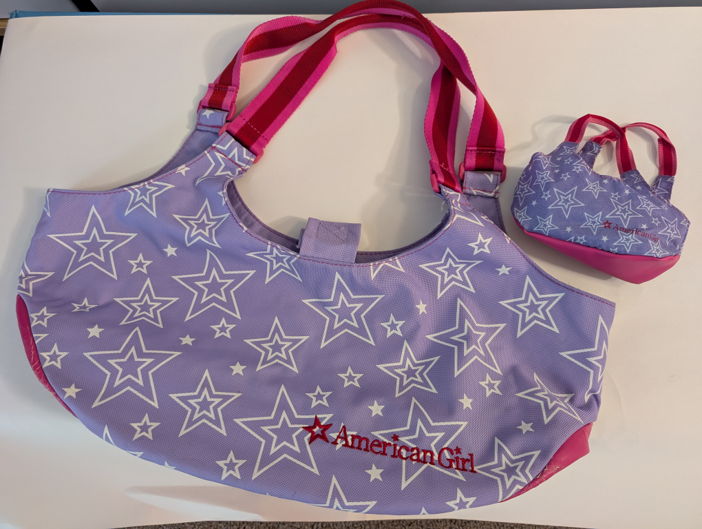 American Girl Star Print Tote Bag & Mini Bag
