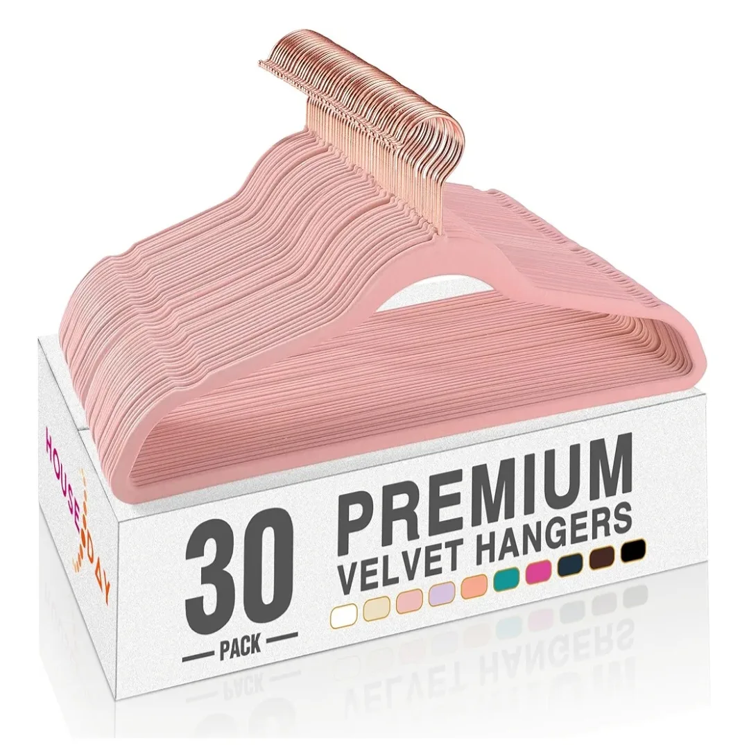 House Day Premium Velvet Hangers - 30 Pack thumbnail