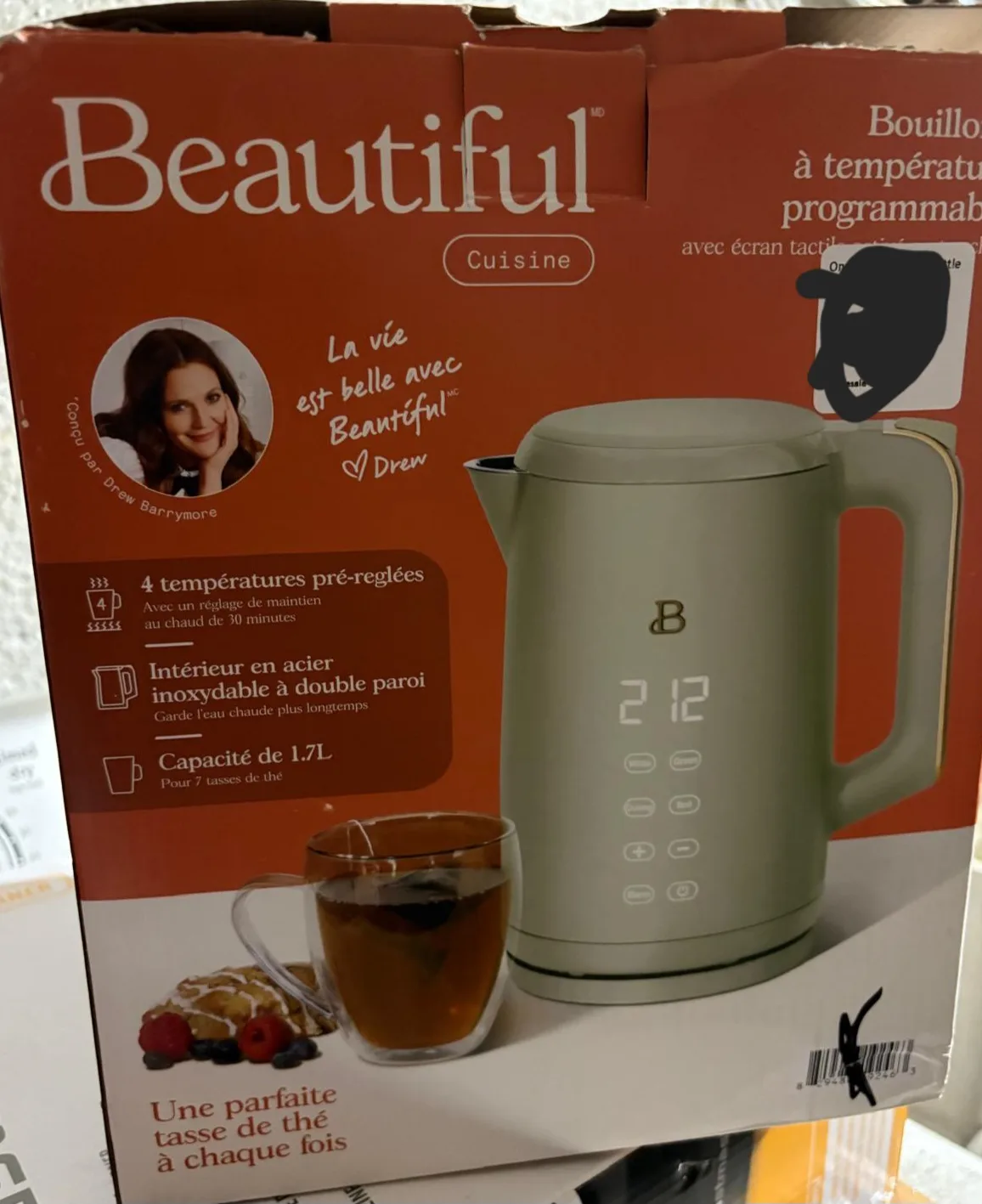Beautiful Electric Kettle - Sage Green, 1.7L thumbnail