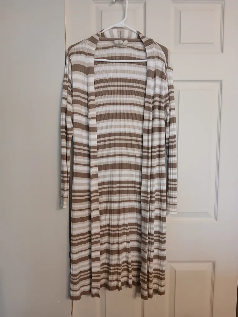 Pure Suzy Shier striped long cardigan, size medium (M) thumbnail