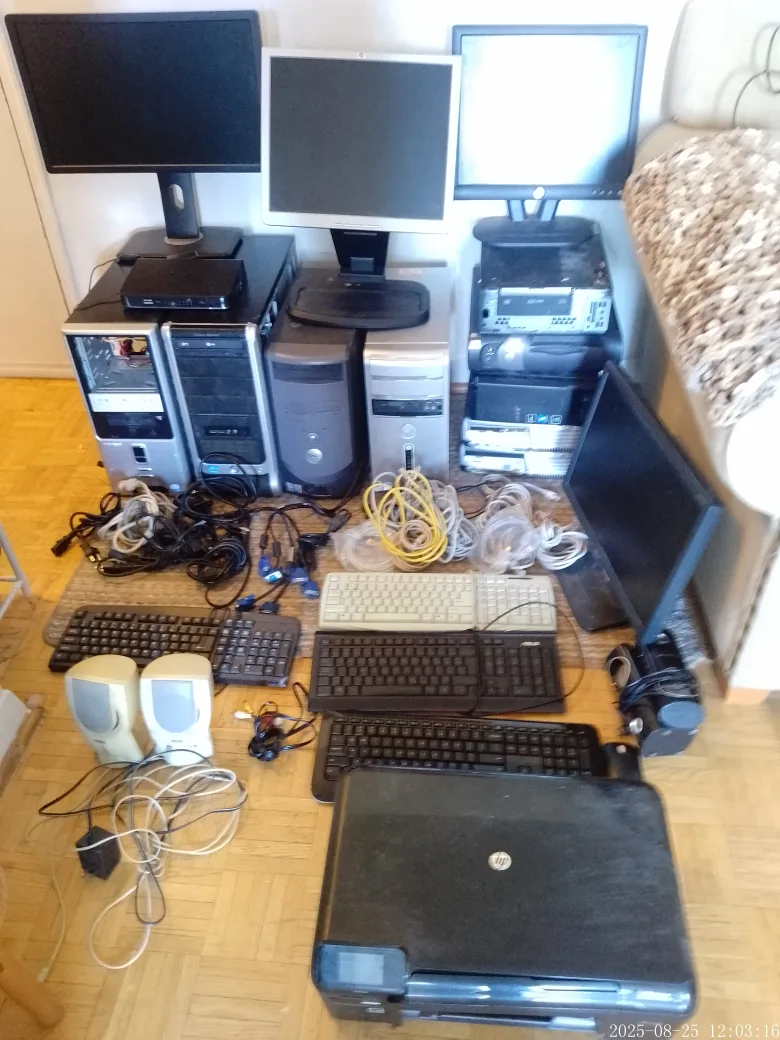 PC's, Monitors, Printer, Keyboard /Mouse, Router, Cables, etc. thumbnail