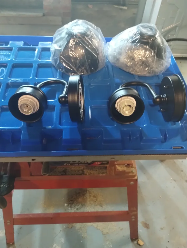 2 Black Wall Sconce Lighting Fixtures thumbnail