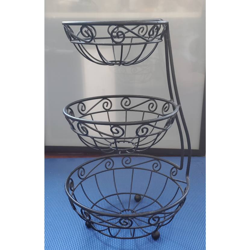 3-Tier Metal Fruit Basket Stand