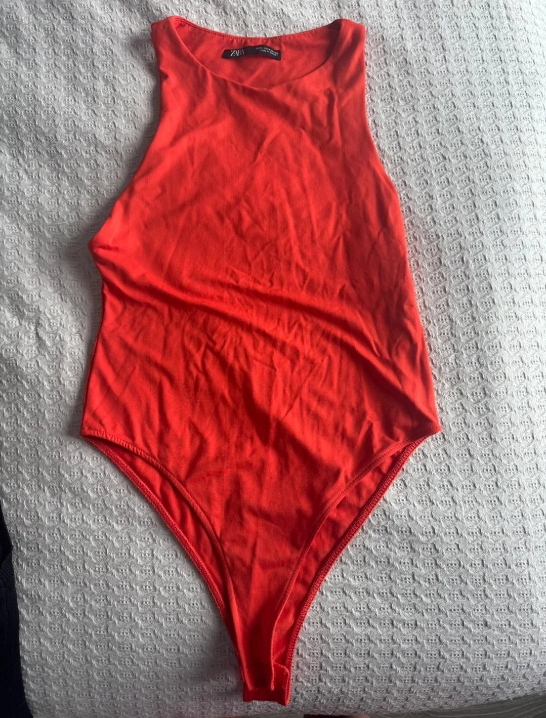 Zara Orange Bodysuit - Size M thumbnail