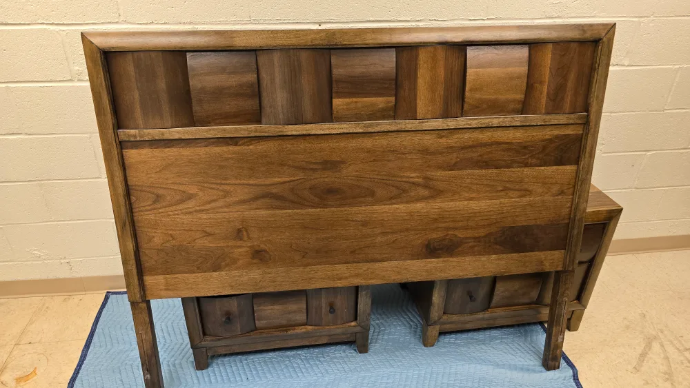 Wooden Headboard and Dresser thumbnail
