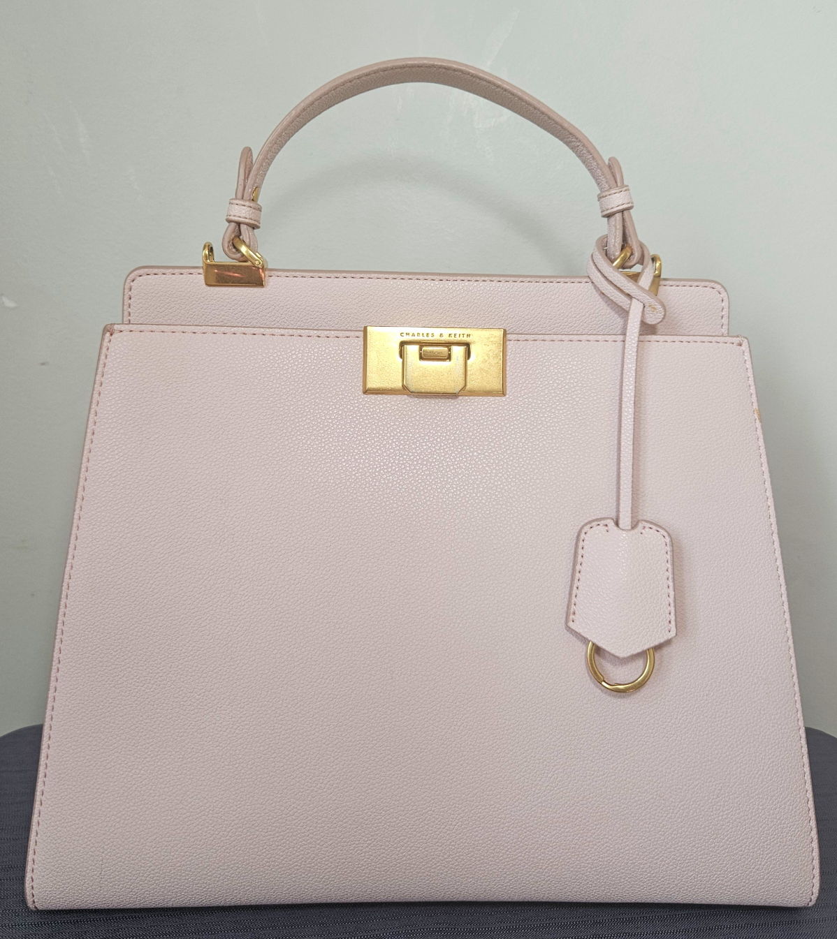 Charles & Keith Pink Top Handle Bag