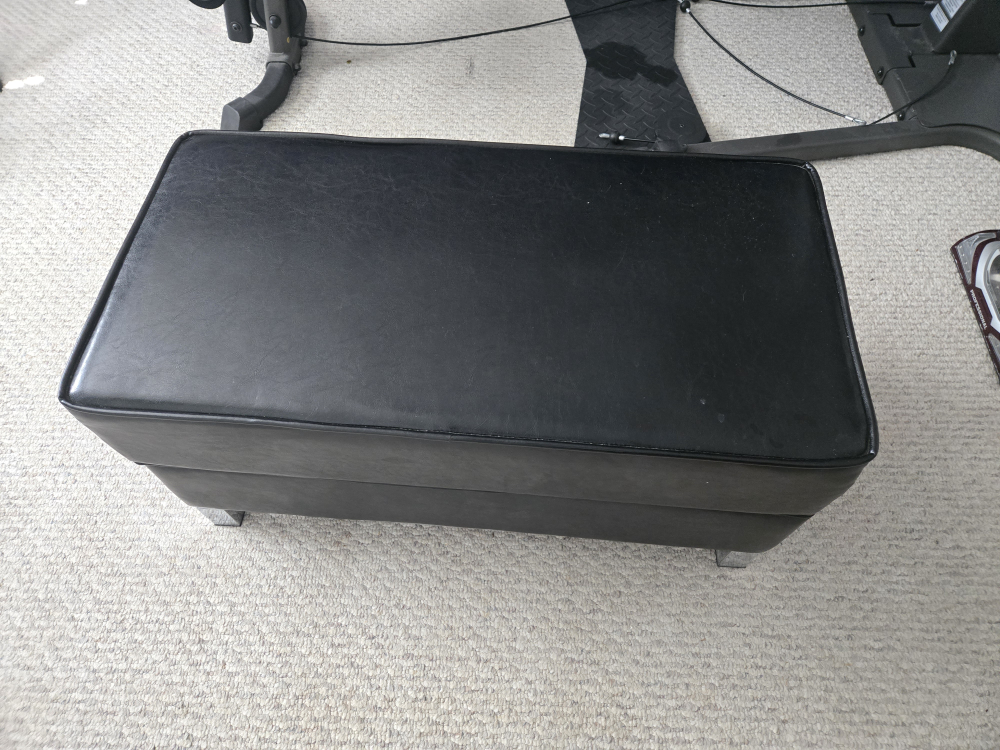 Black Storage Ottoman Bench - photo 3