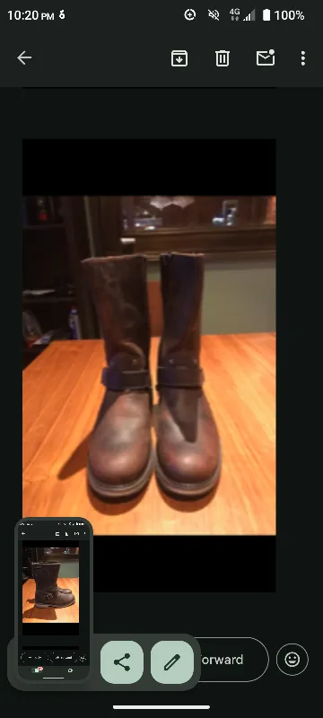 (Brand New) Harley Davidson Brown Leather Motorcycle Boots image indicator(3)