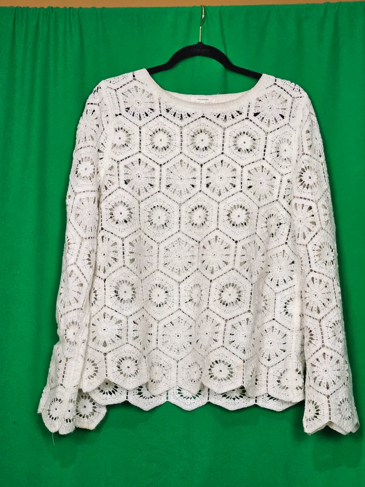 Tularosa Crochet Knit Top - Cream thumbnail