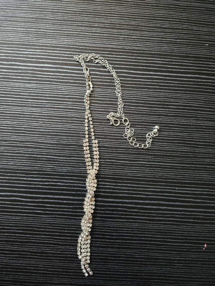 Rhinestone Tassel Necklace thumbnail