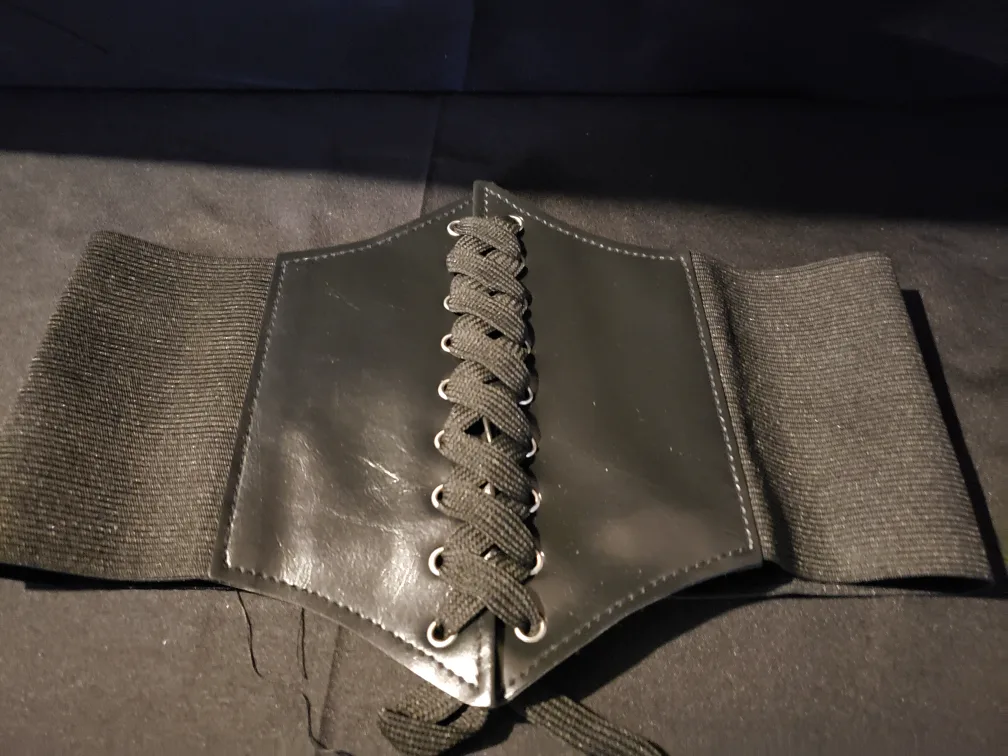 Black Lace-Up Corset Belt thumbnail