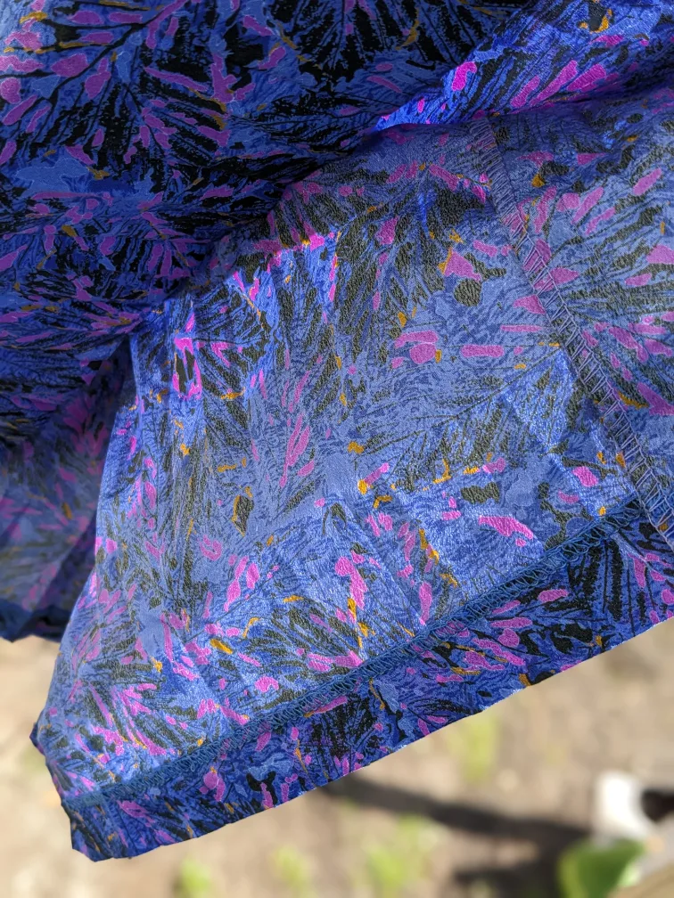 Vintage Pykettes Blue & Purple Floral Pleated Skirt image indicator(4)