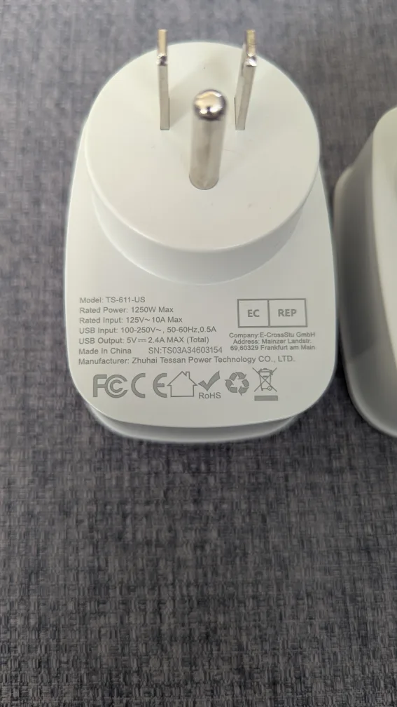 European Power Adapter Plug 🧡 image indicator(3)