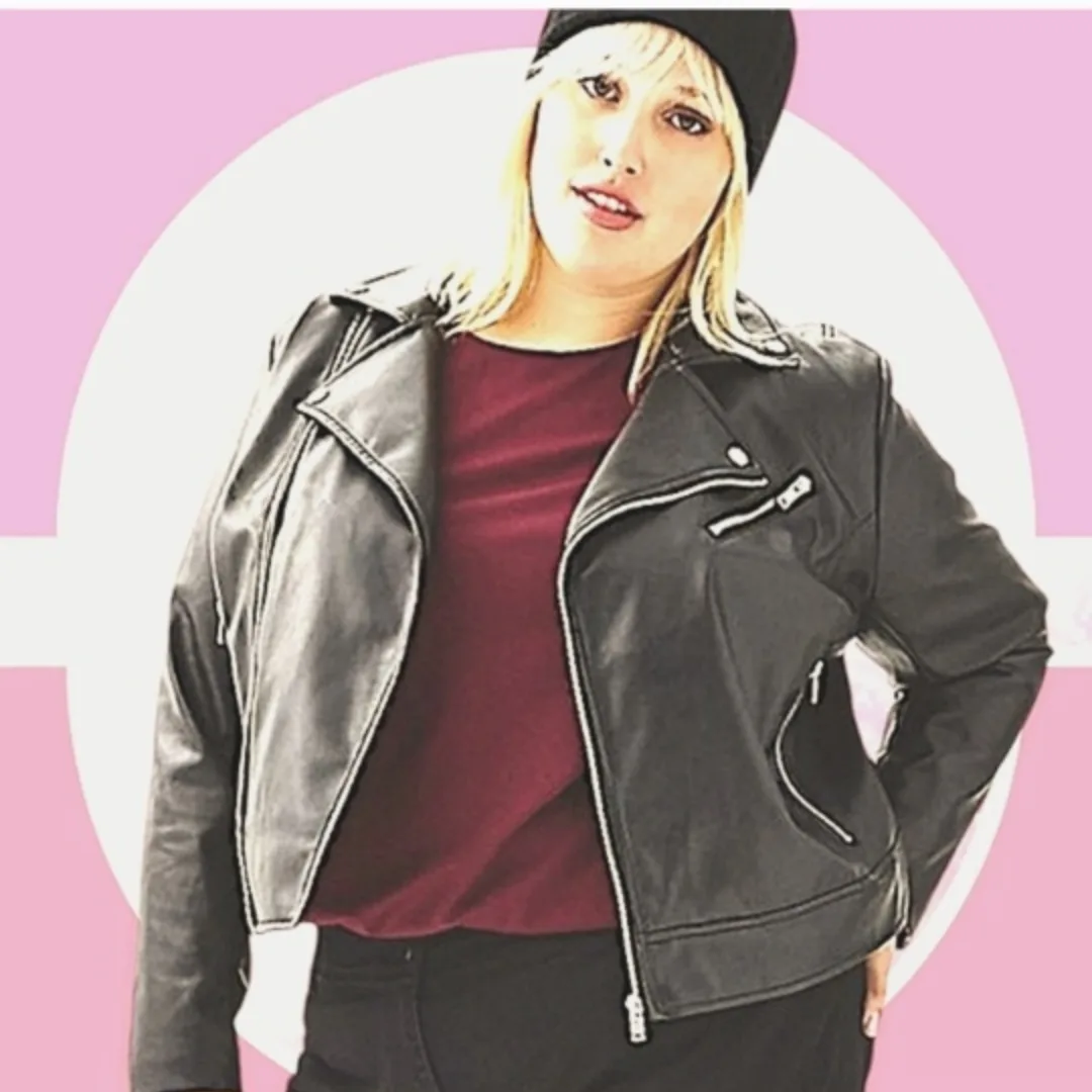 NWT 3XL Faux Moto Jacket w 2 Zippered Side Pockets image indicator(3)