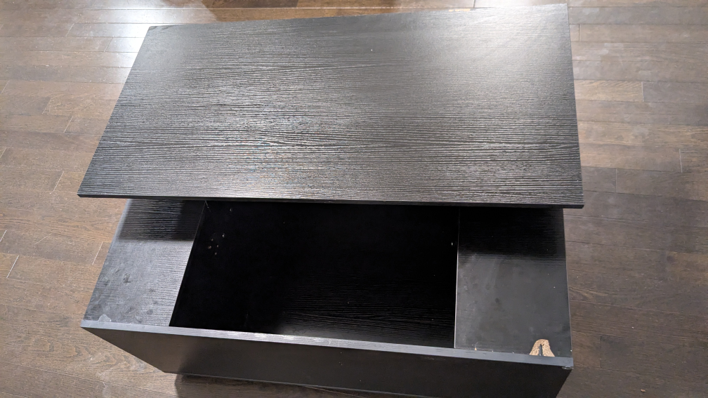 Black Coffee Table with Storage - photo 4