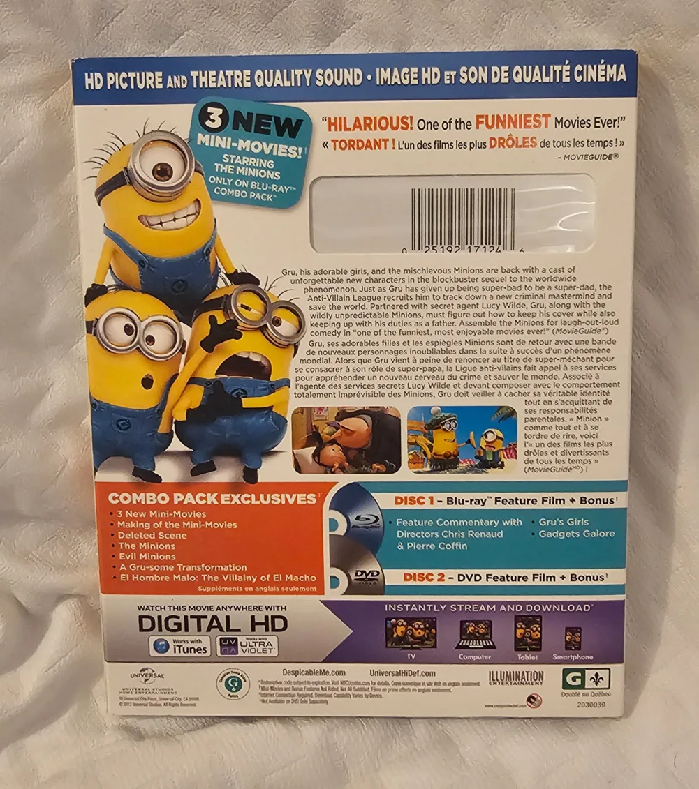 Despicable Me 2 (With Cardsleeve) Blu Ray/DVD image indicator(4)