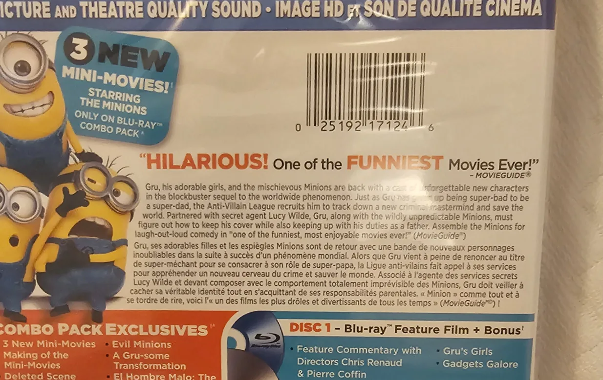 Despicable Me 2 (With Cardsleeve) Blu Ray/DVD image indicator(9)