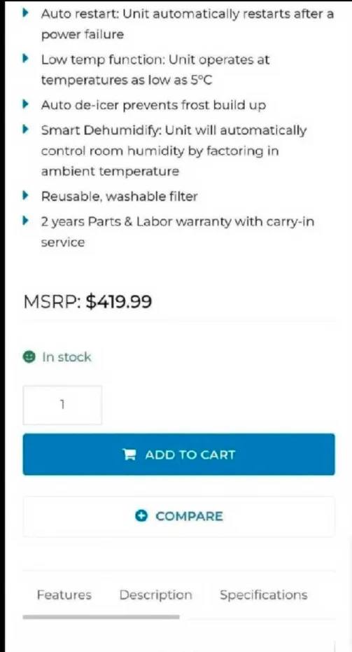 Danby 50-Pint Dehumidifier with Pump & Wi-Fi in White image indicator(2)