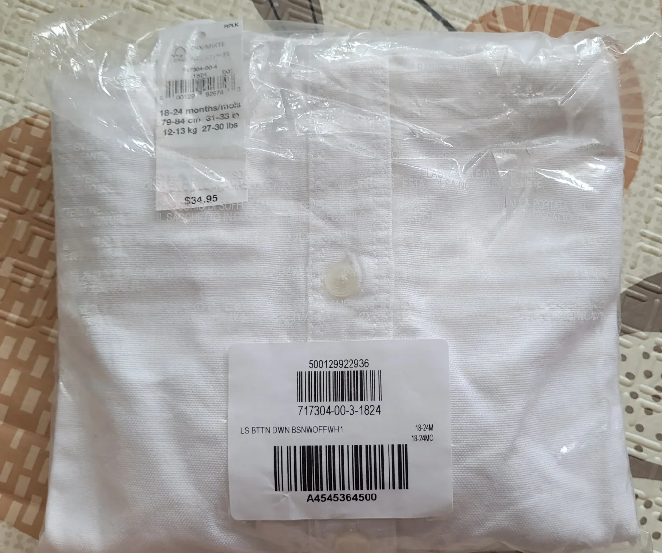 Baby GAP First Favorites Oxford Bodysuit 18-24 M image indicator(5)