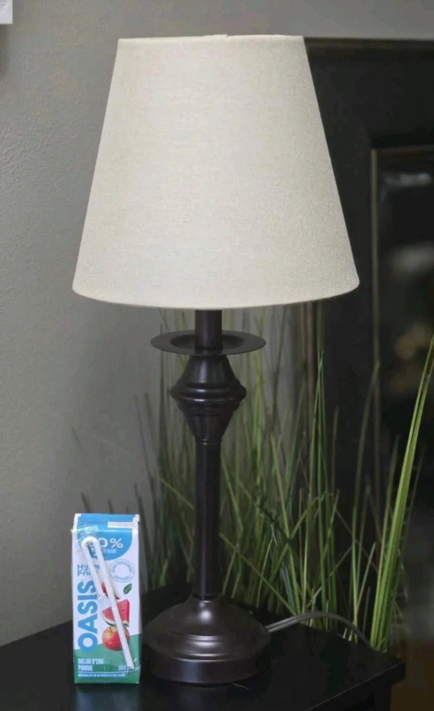 Table Lamp with Beige Shade thumbnail