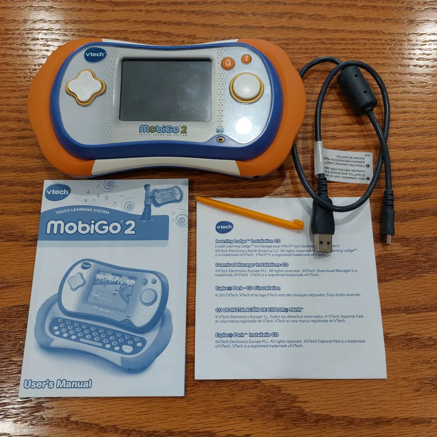 Vtech Mobigo 2 Handheld Learning Game System & Games image indicator(4)