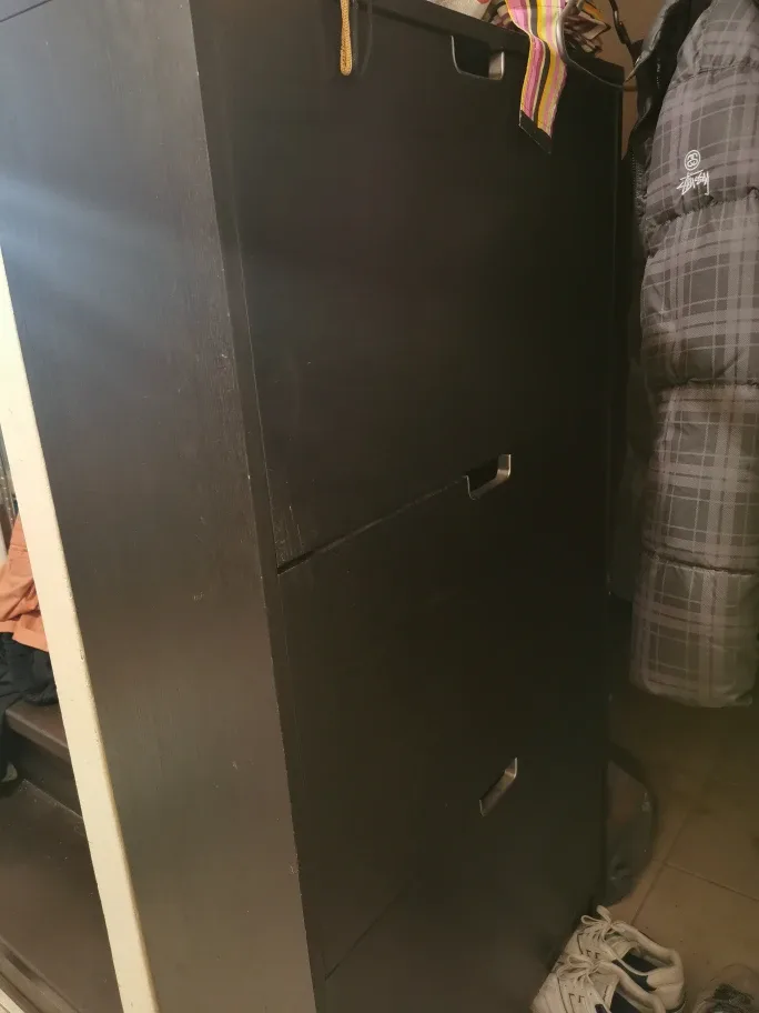 Today Only. Shoe Cabinet - Black/Brown image indicator(3)