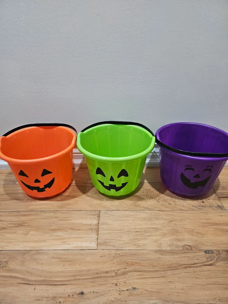 Halloween Pumpkin Candy Buckets - Set of 3 thumbnail