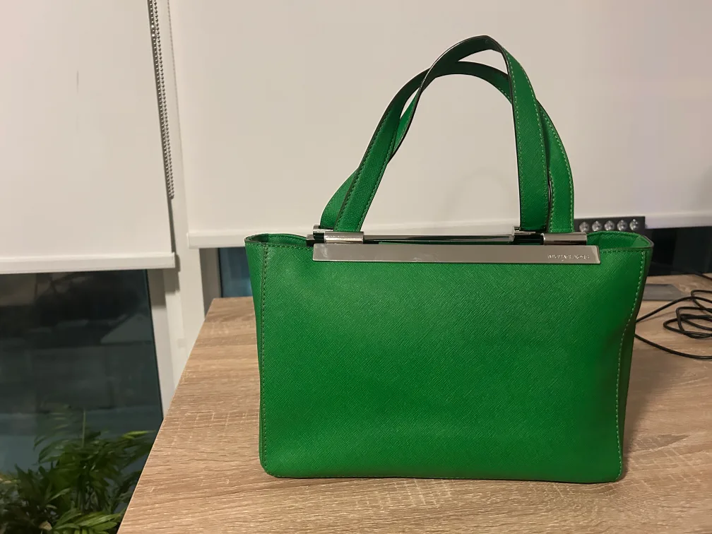 Michael Kors Green Satchel Purse thumbnail