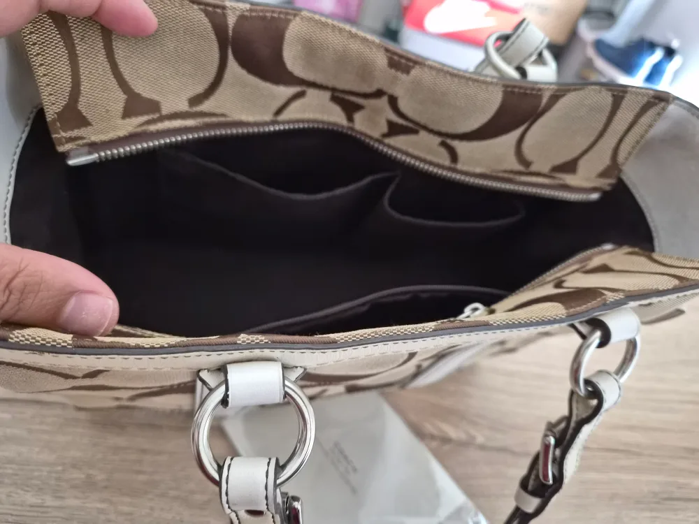 Coach Signature Brown/White Tote Bag image indicator(2)