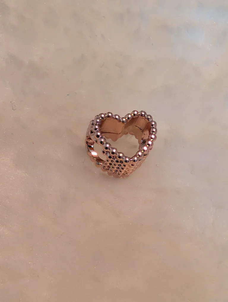Heart Rose Gold Tone charm thumbnail