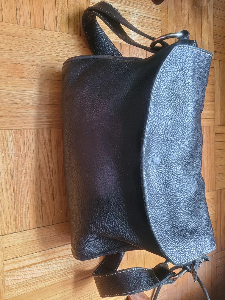 Roots Black and brown Genuine Leather Shoulder Bag thumbnail
