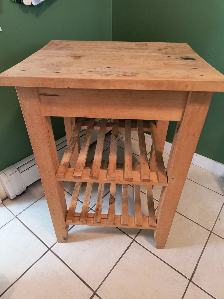 Ikea square wooden storage counter