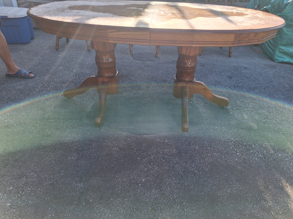 Solid Oak Dining Table with 4 Chairs - photo 4