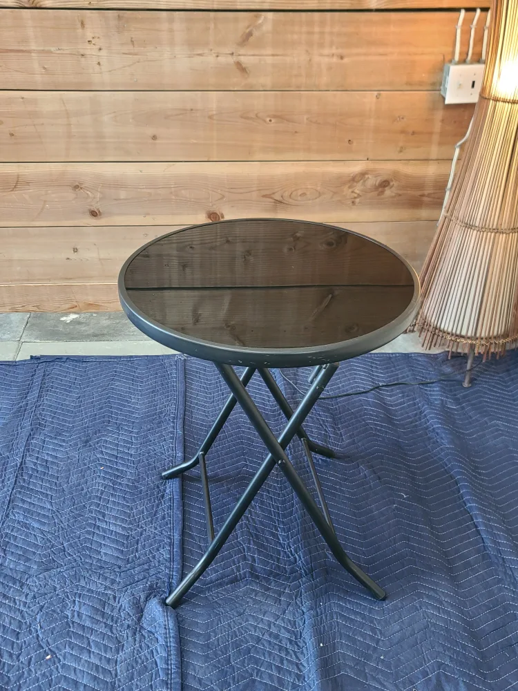 Black Round Table with 2 Chairs image indicator(3)