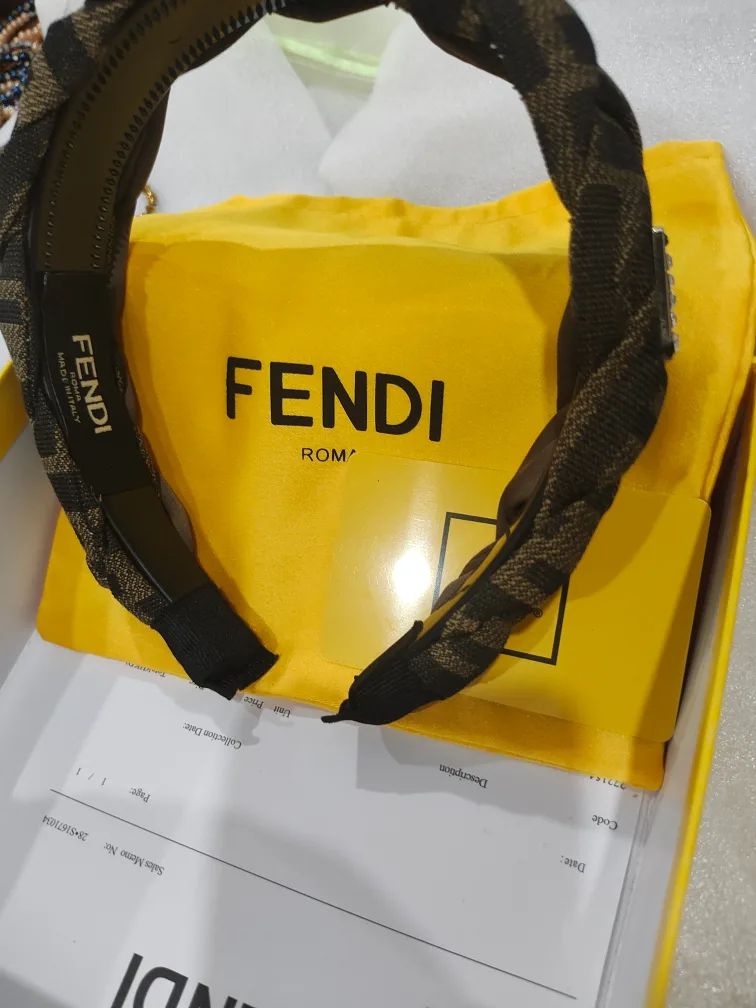 Fendi Brown Braided Headband image indicator(3)